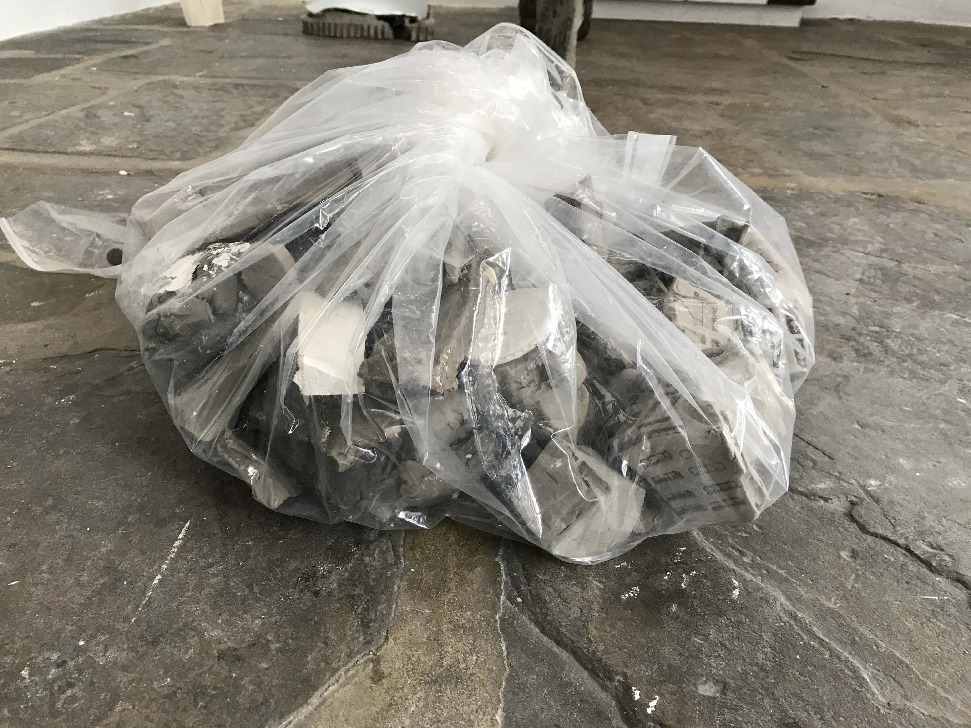Unfired clay, plaster, alginate, plastic sheet