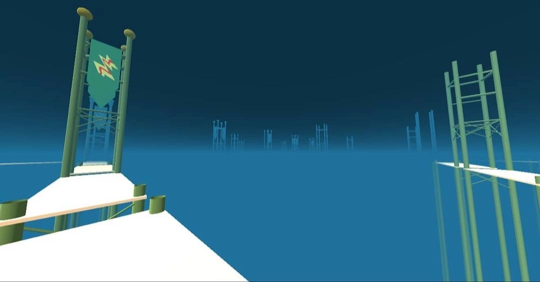 Screenshot from Level 2 of the game environments developed during this residency