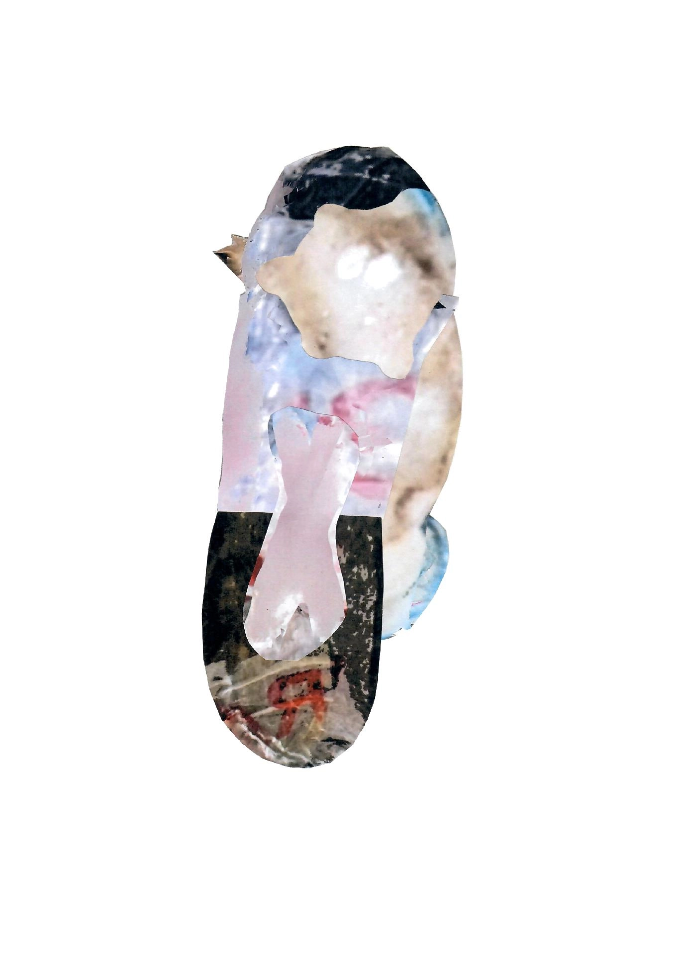 Collage on recycled paper